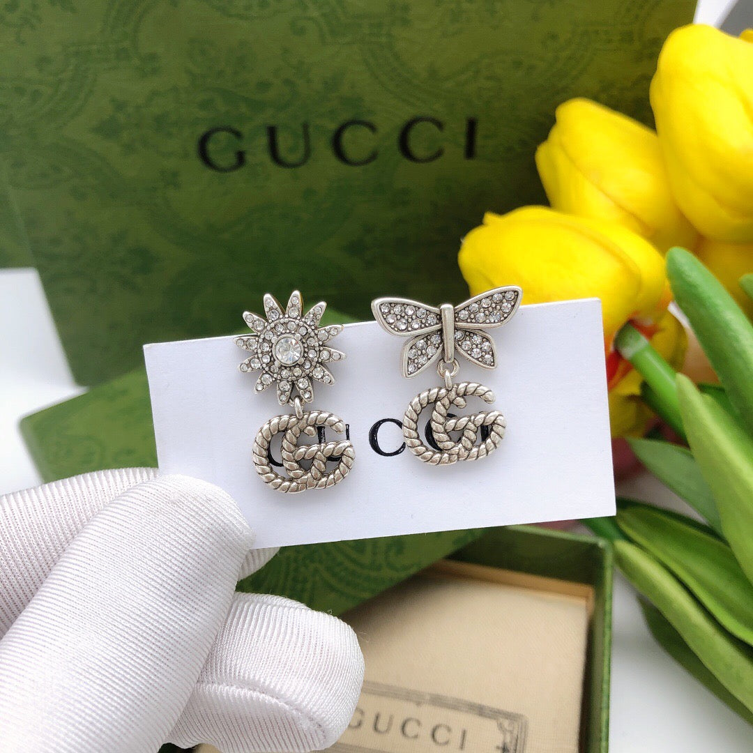 Gucci Double G Butterfly Stud Earrings – Style 02 - image 2