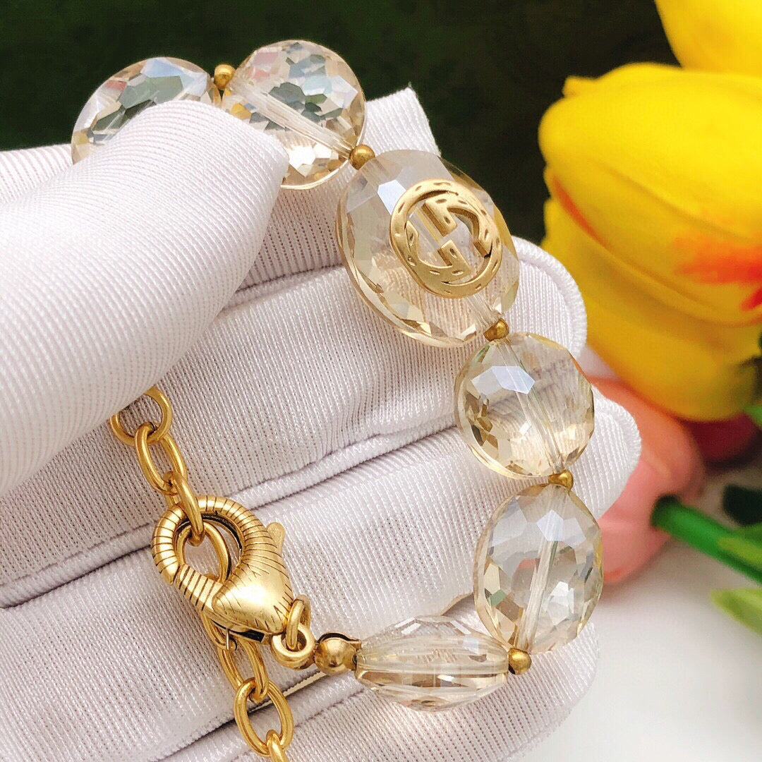 Gucci Double G Floral Crystal Vintage-Inspired Bracelet – Style 02 - image 3