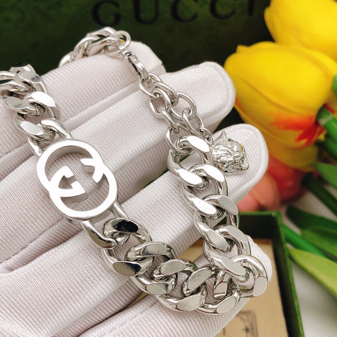 Gucci Double G Silver-Tone Bracelet - image 4