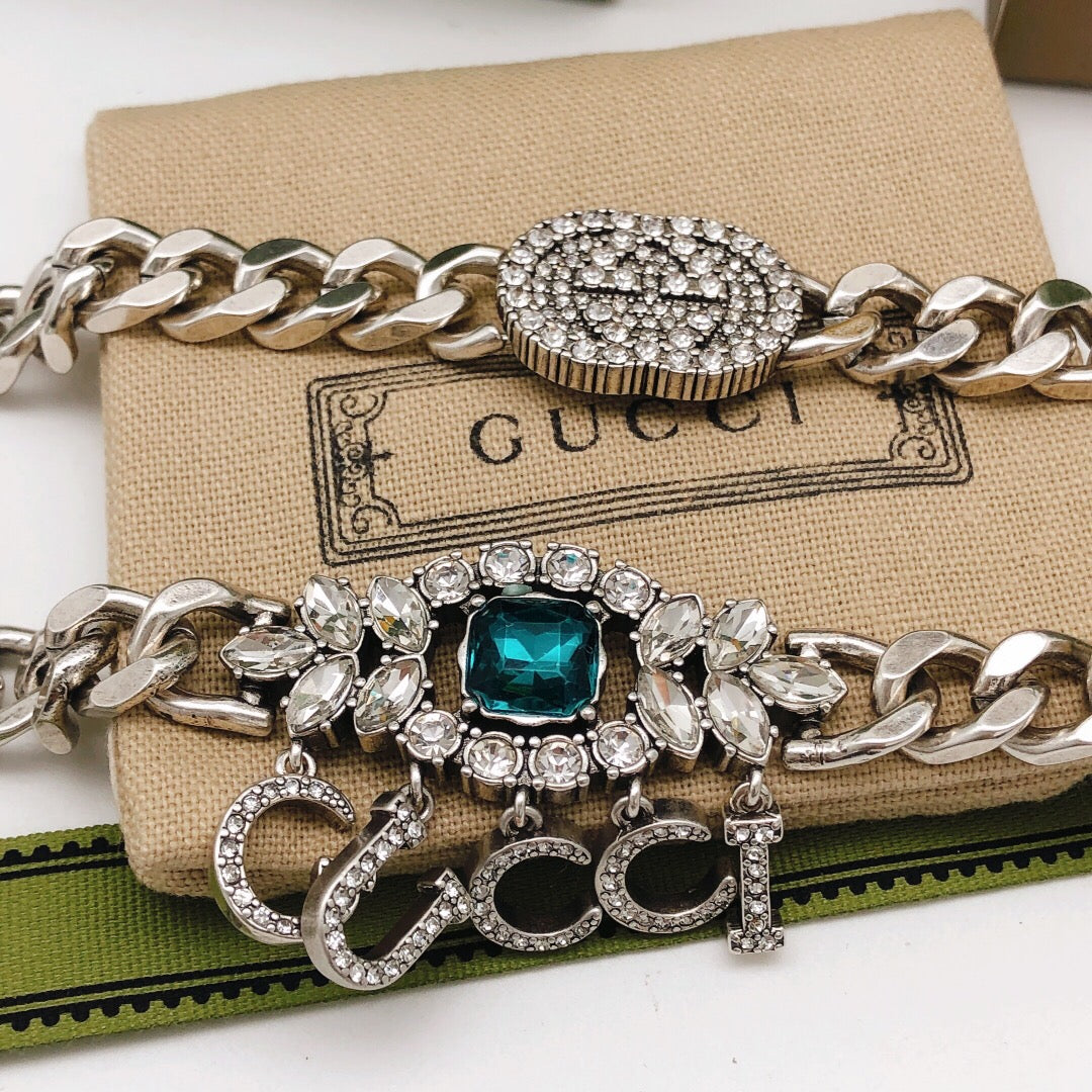 Gucci Double G Crystal Blue Necklace – Style 02 - image 8