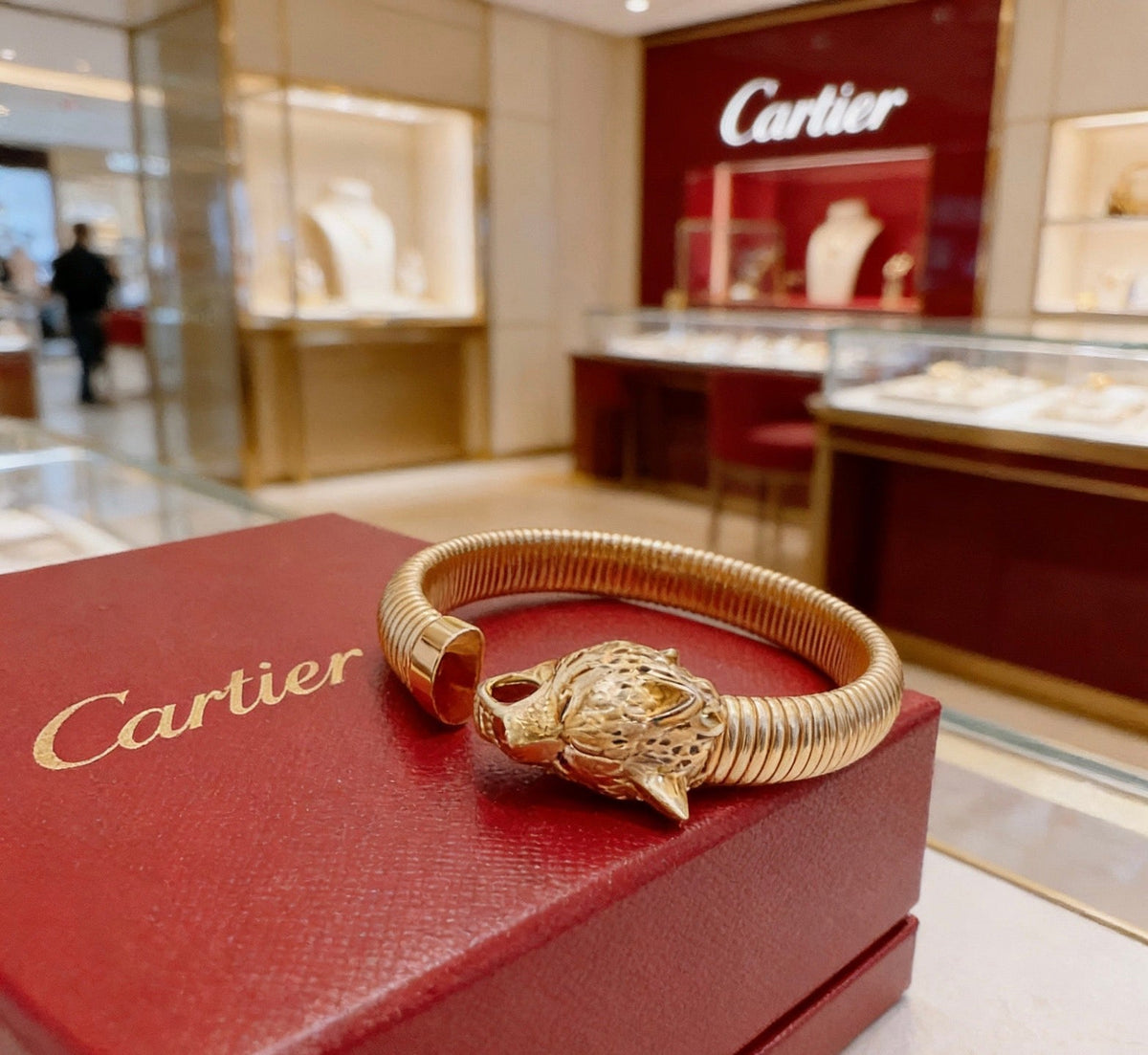 Cartier Style 260 Gold-Tone Signature-Motif Bracelet Bracelets