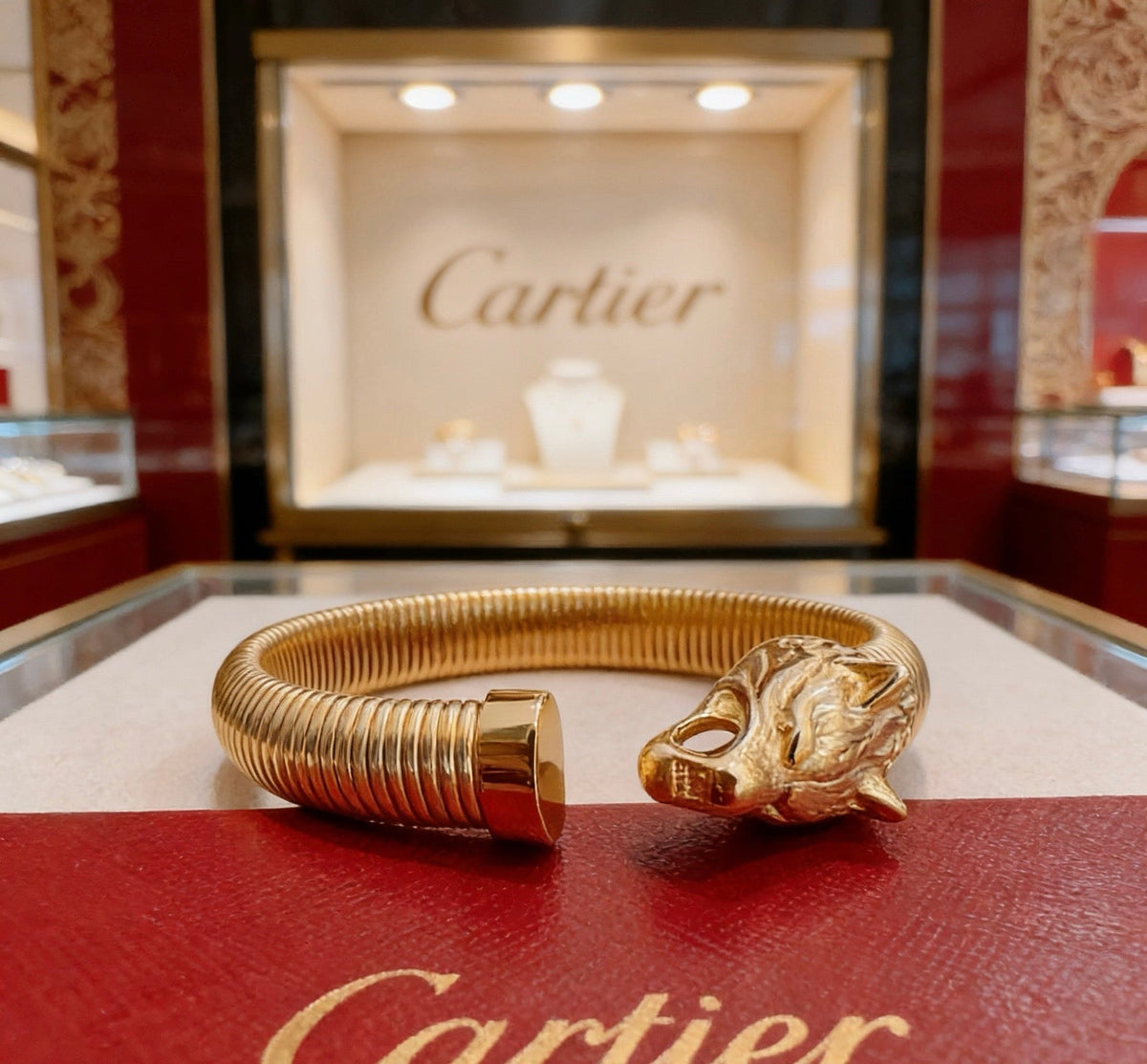 Cartier Style 260 gold-tone signature motif bracelet view 5