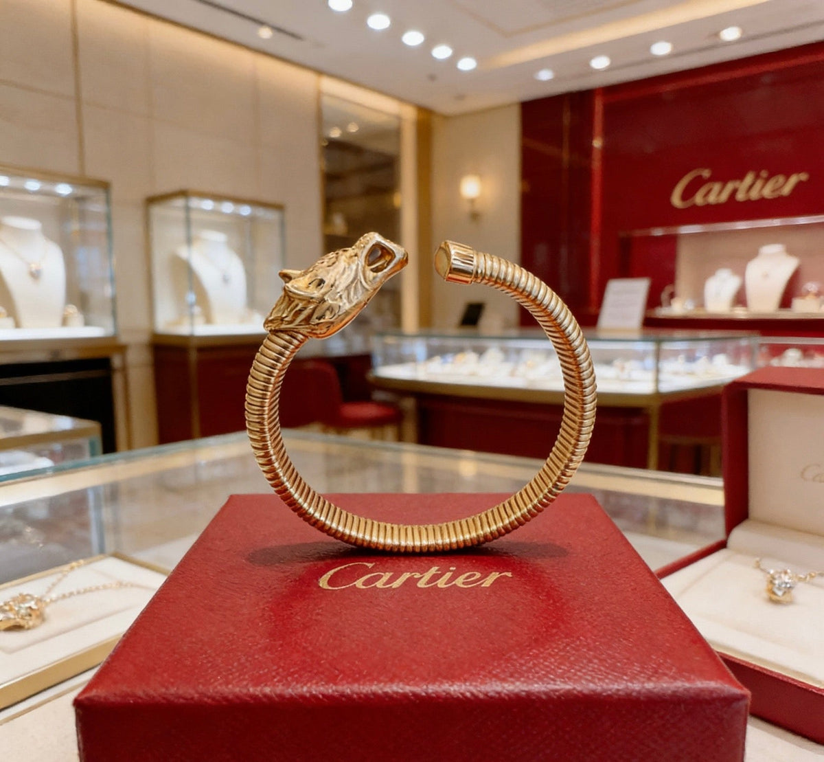 Cartier Style 260 gold-tone signature motif bracelet view 3