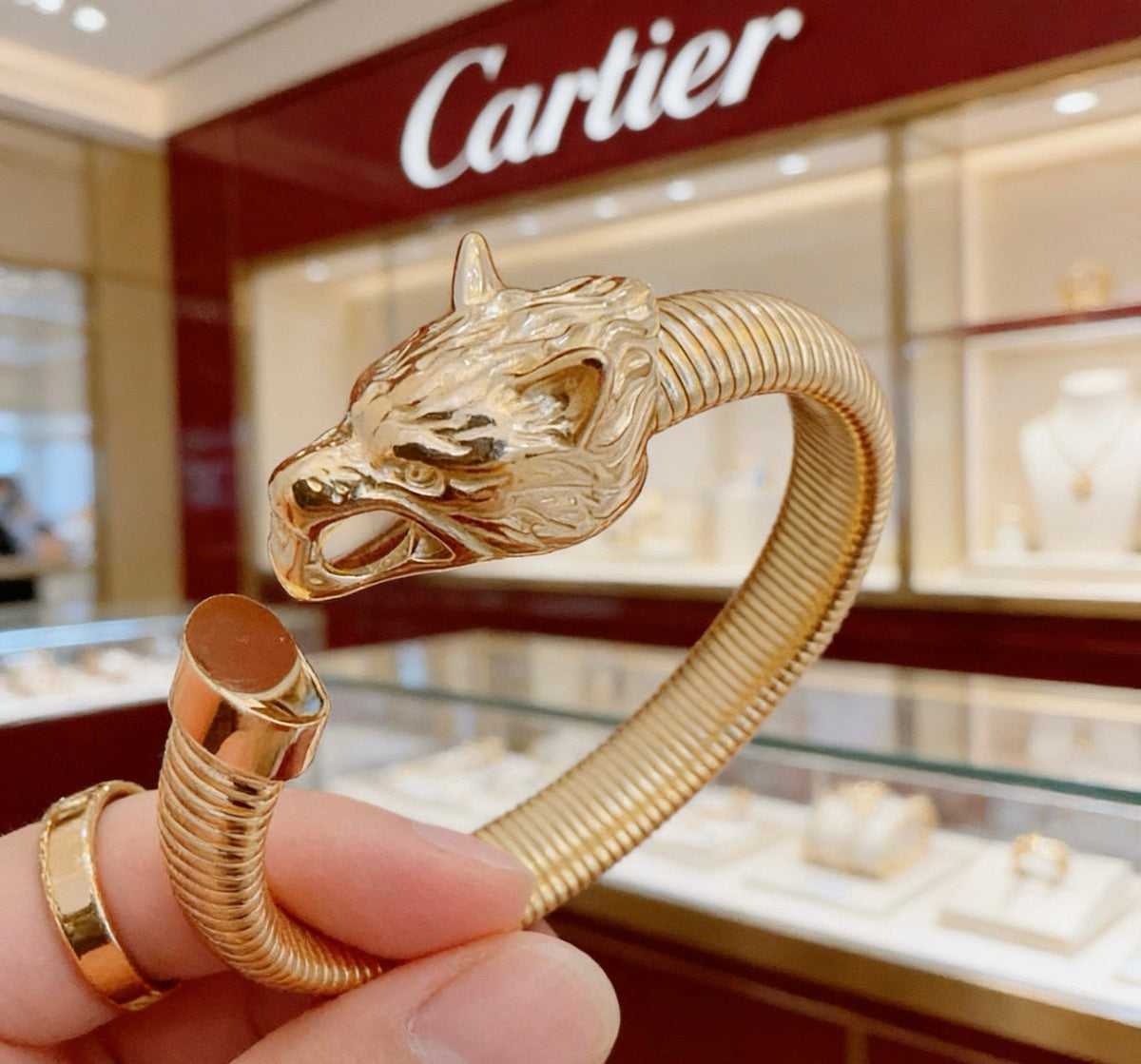 Cartier Style 260 gold-tone signature motif bracelet view 2
