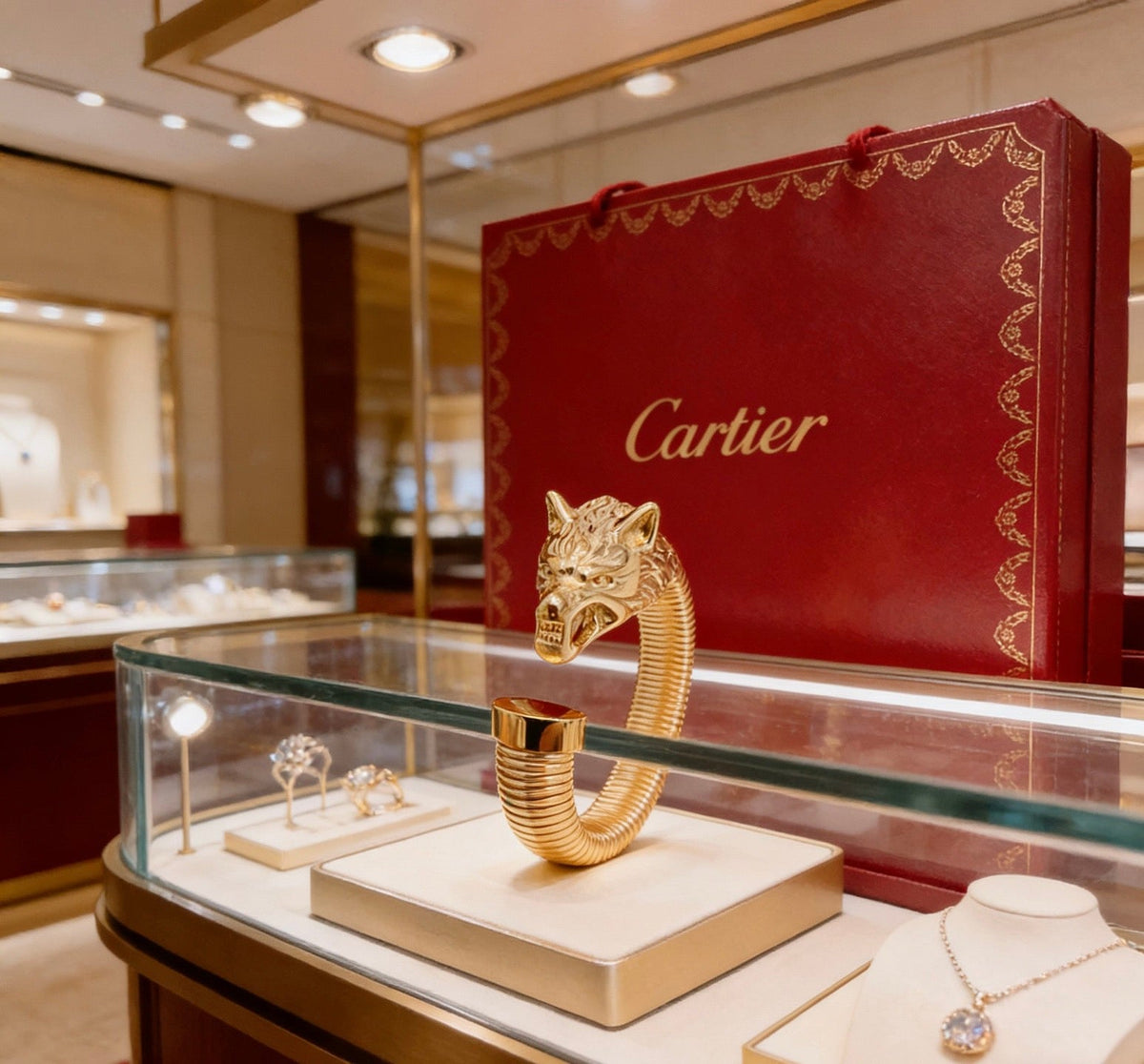 Cartier Style 260 gold-tone signature motif bracelet view 6
