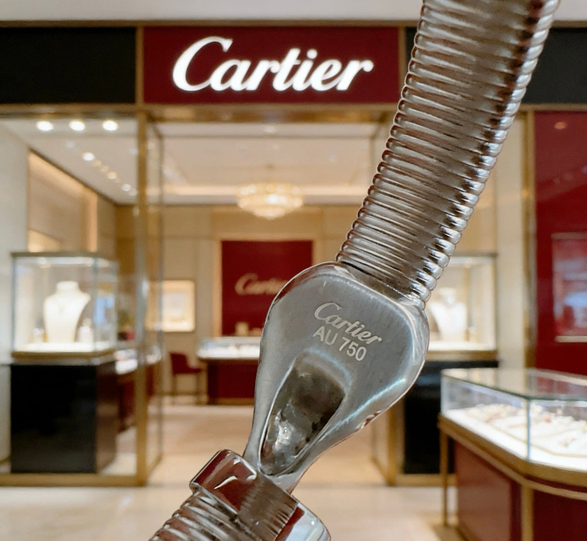 Cartier Style 259 gold-tone signature motif bracelet view 5