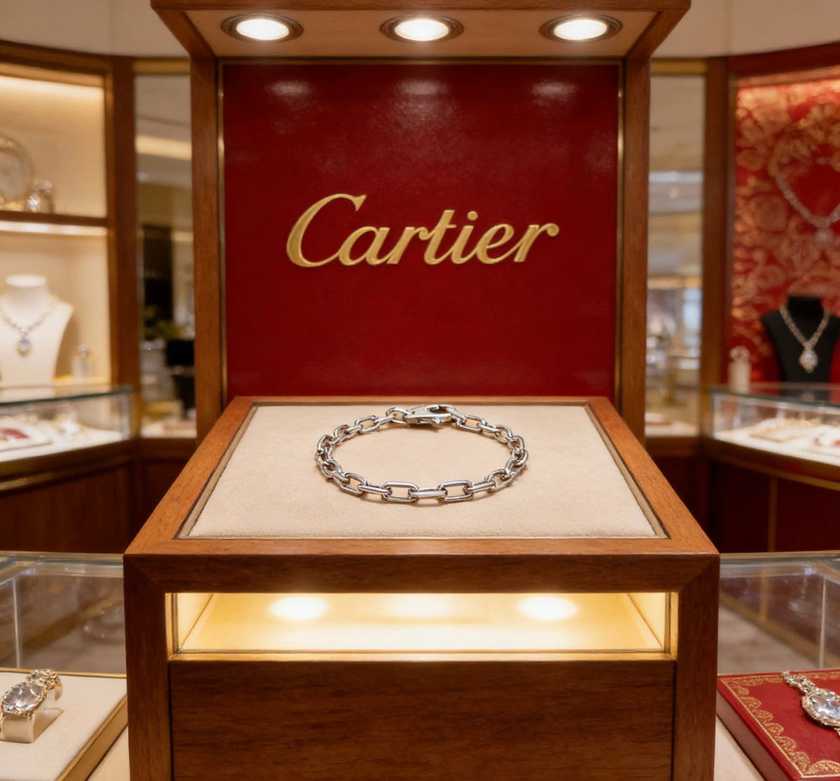 Cartier Style 249 gold-tone signature motif bracelet view 4