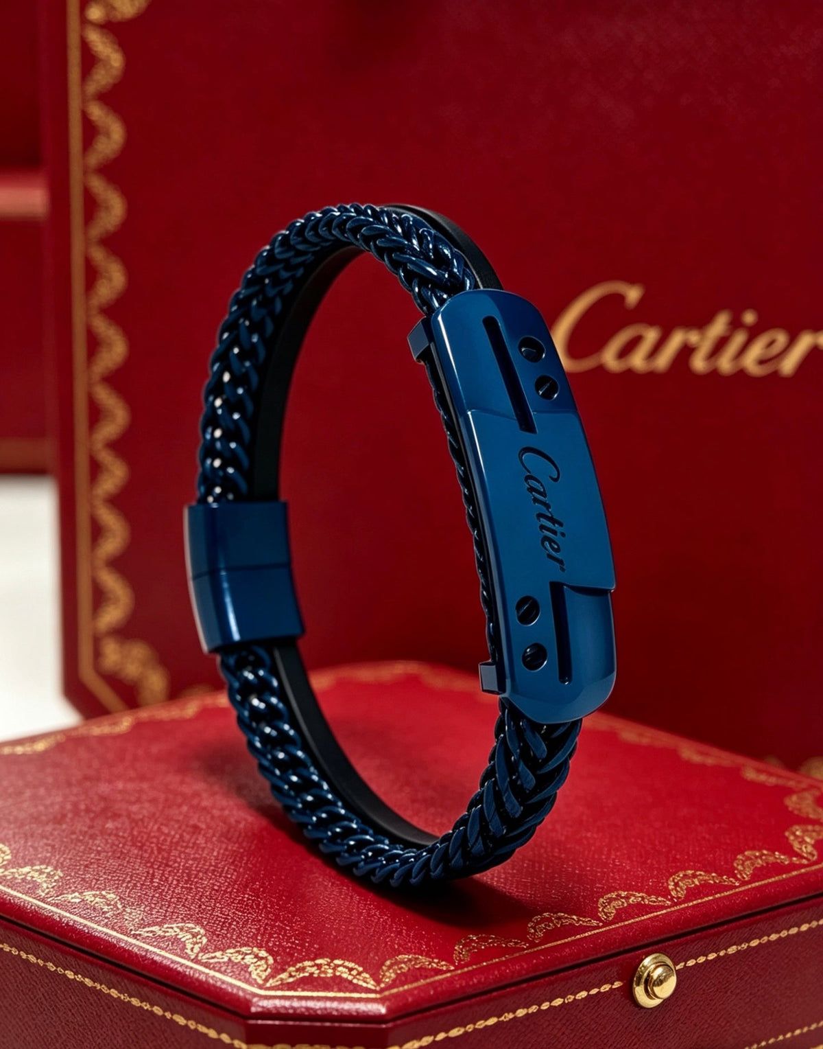 Cartier Style 246 gold-tone leather strap bracelet view 11