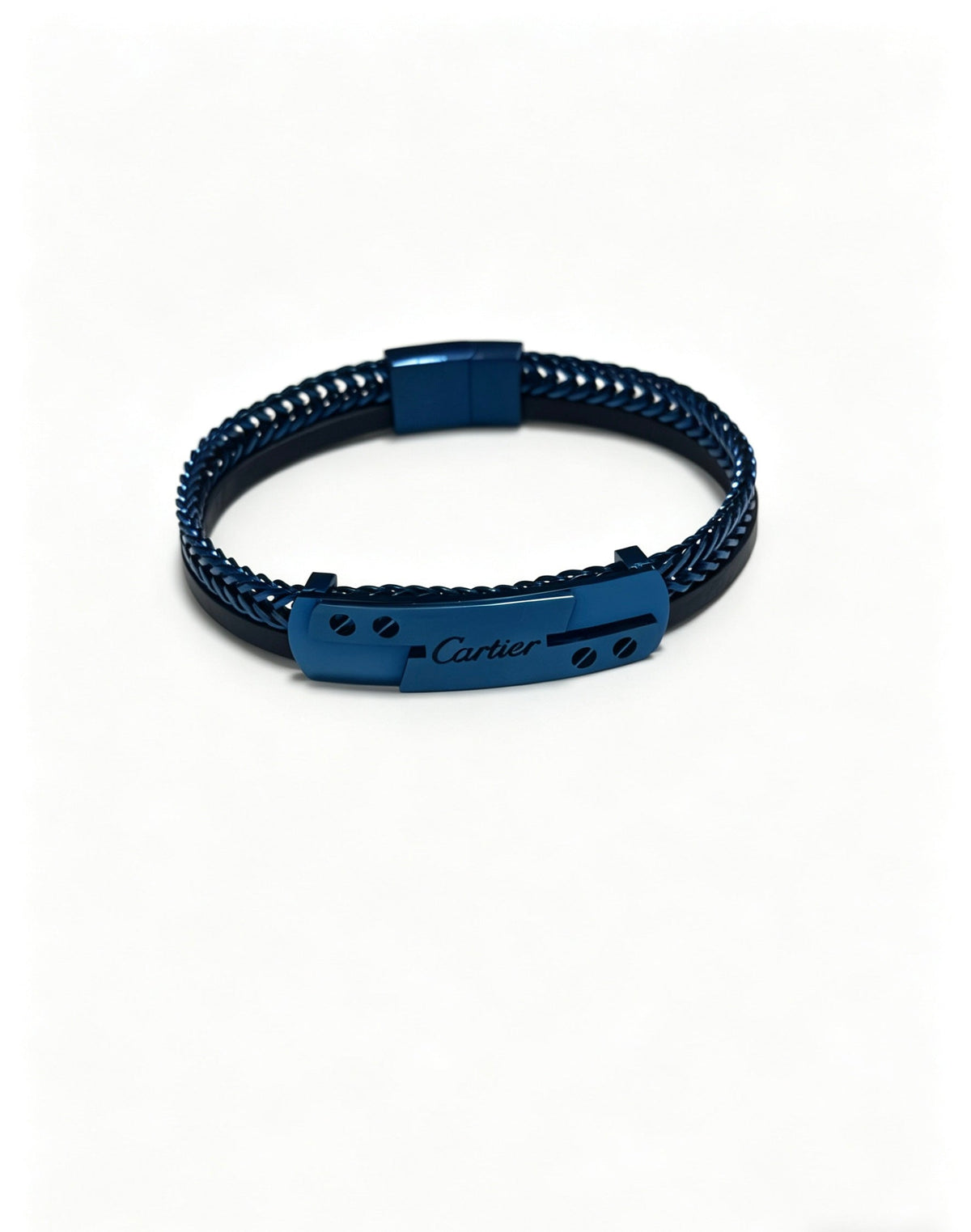 Cartier Style 246 gold-tone leather strap bracelet view 2
