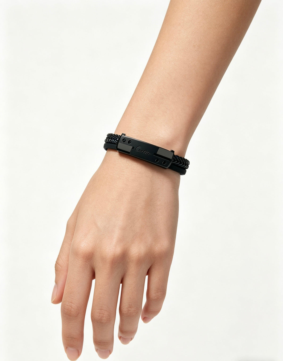 Cartier Style 245 gold-tone leather strap bracelet view 9