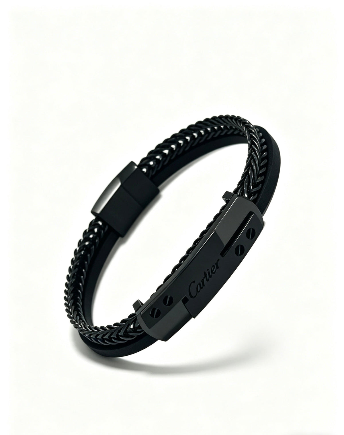 Cartier Style 245 gold-tone leather strap bracelet view 3