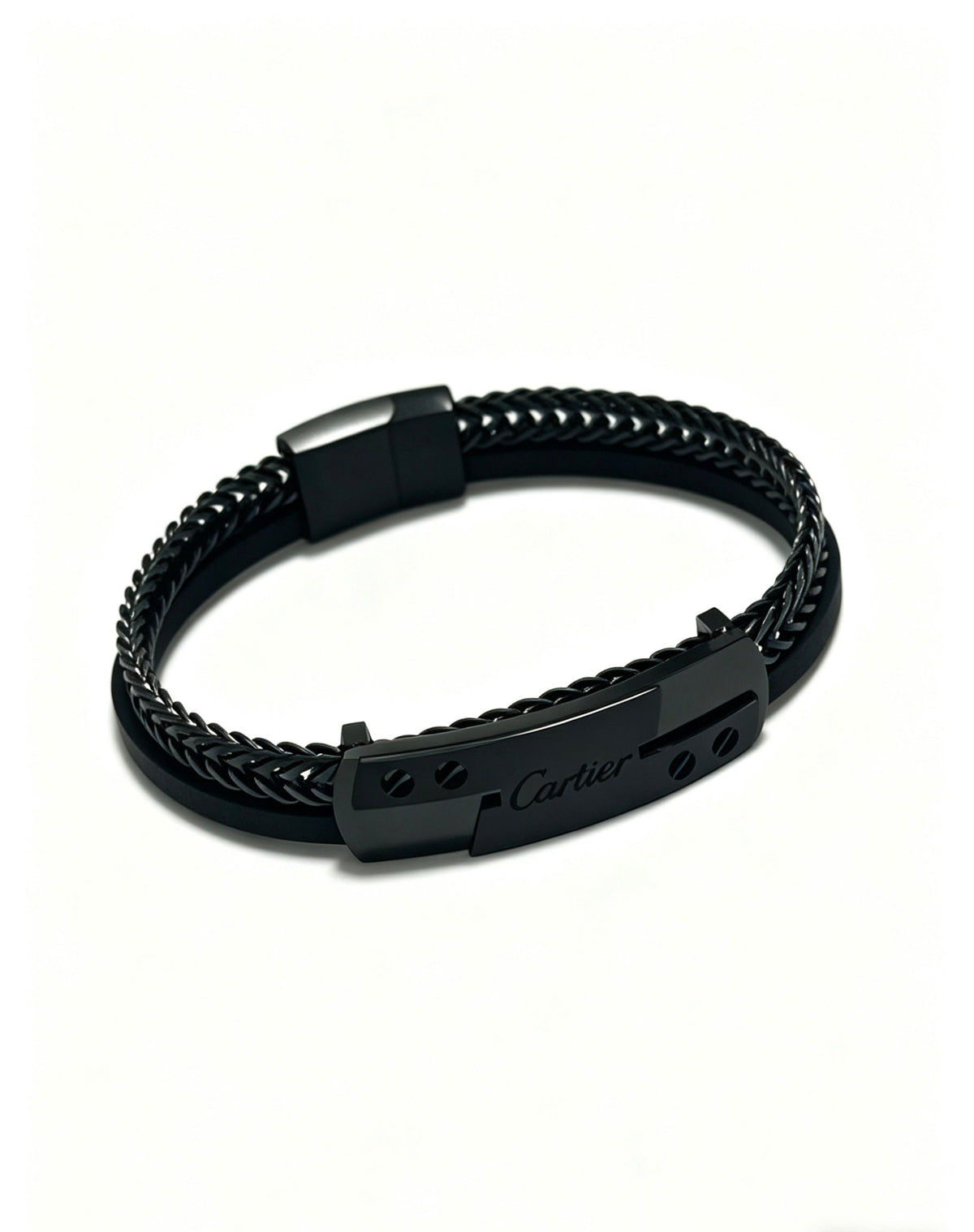 Cartier Style 245 gold-tone leather strap bracelet view 2