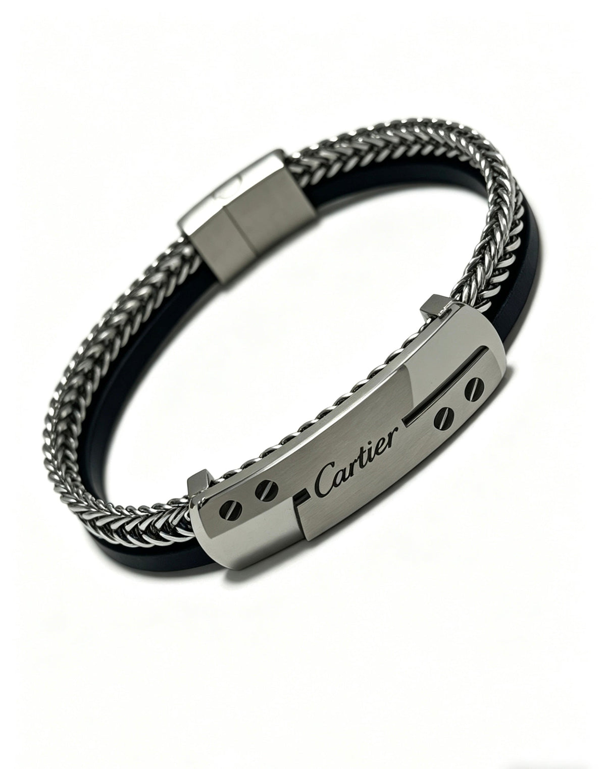Cartier Style 244 gold-tone leather strap bracelet view 6