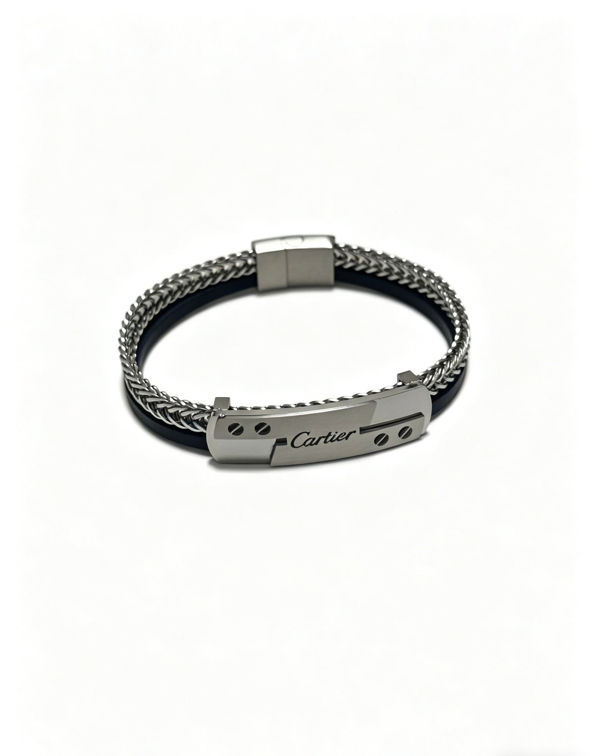 Cartier Style 244 Gold-Tone Leather-Strap Bracelet Bracelets