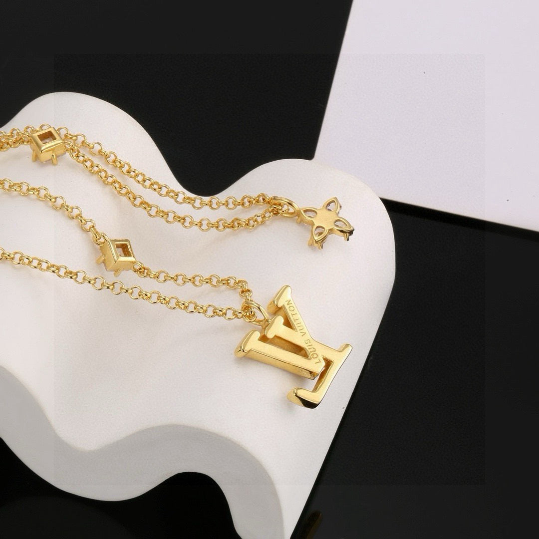 Louis Vuitton Iconic Floral Letter Crystal Necklace – Style 02 - image 7