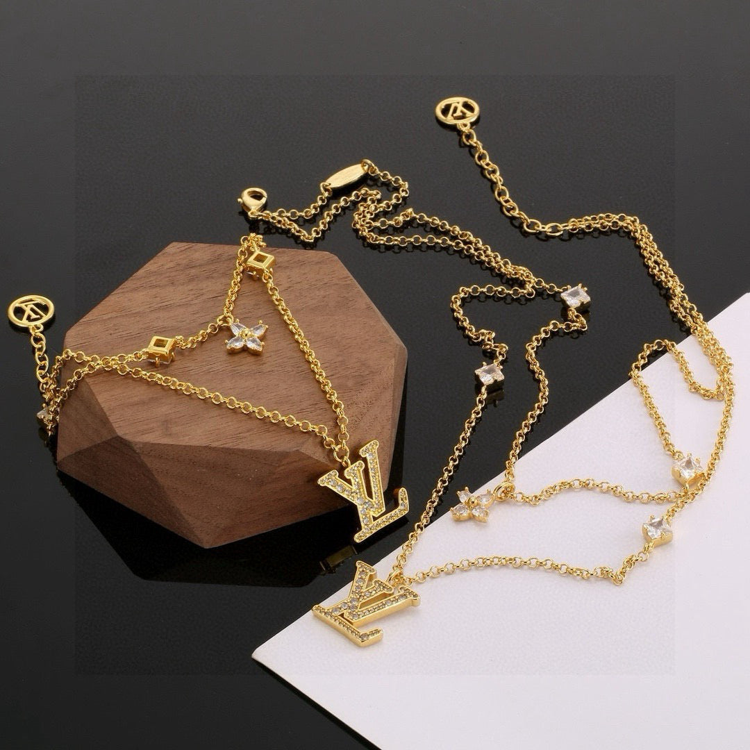 Louis Vuitton Iconic Floral Letter Crystal Necklace – Style 02 - image 8