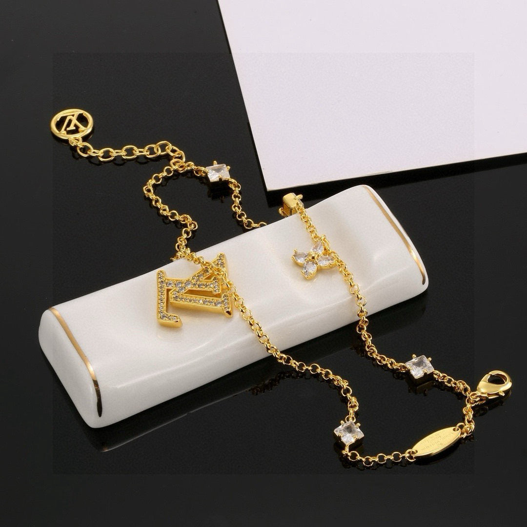 Louis Vuitton Iconic Floral Letter Crystal Necklace – Style 02 - image 2
