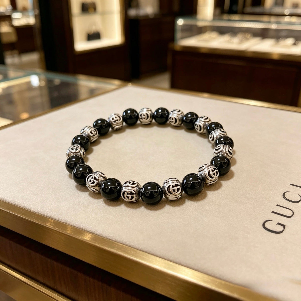 Gucci Anger Forest Black Onyx Crystal Distressed Bracelet – Style 12 - image 2