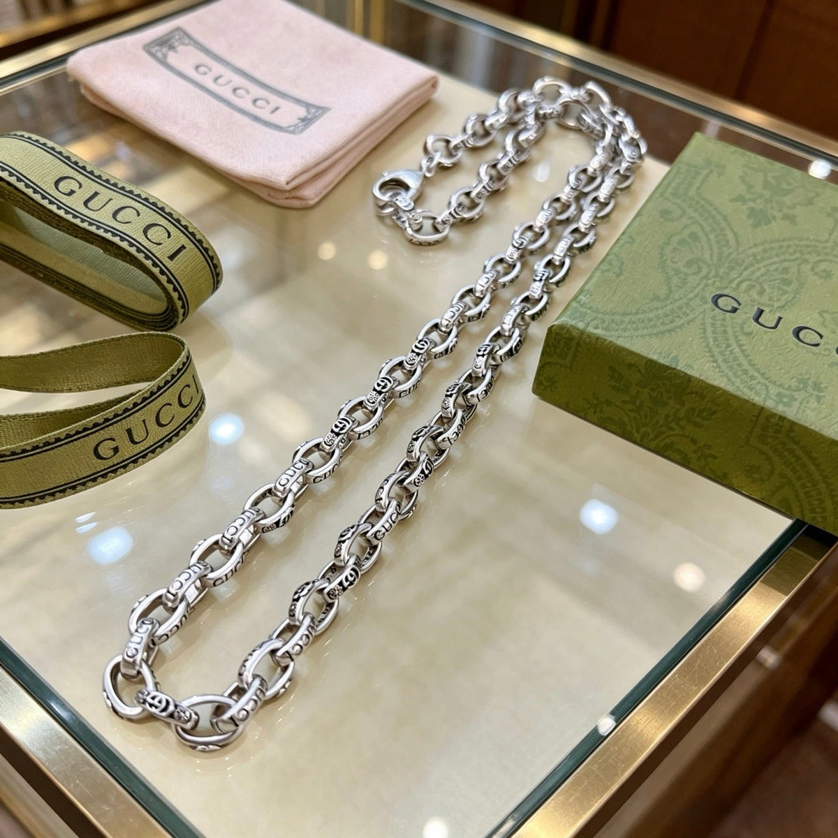 Gucci Anger Forest Chain Distressed Vintage-Inspired Necklace – Style 34 - image 2