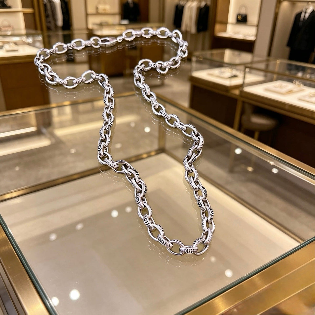 Gucci Anger Forest Chain Distressed Vintage-Inspired Necklace – Style 34 - image 5