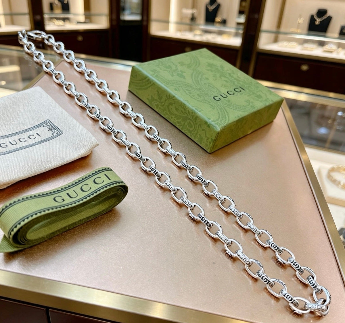 Gucci Anger Forest Chain Distressed Vintage-Inspired Necklace – Style 34 - image 7