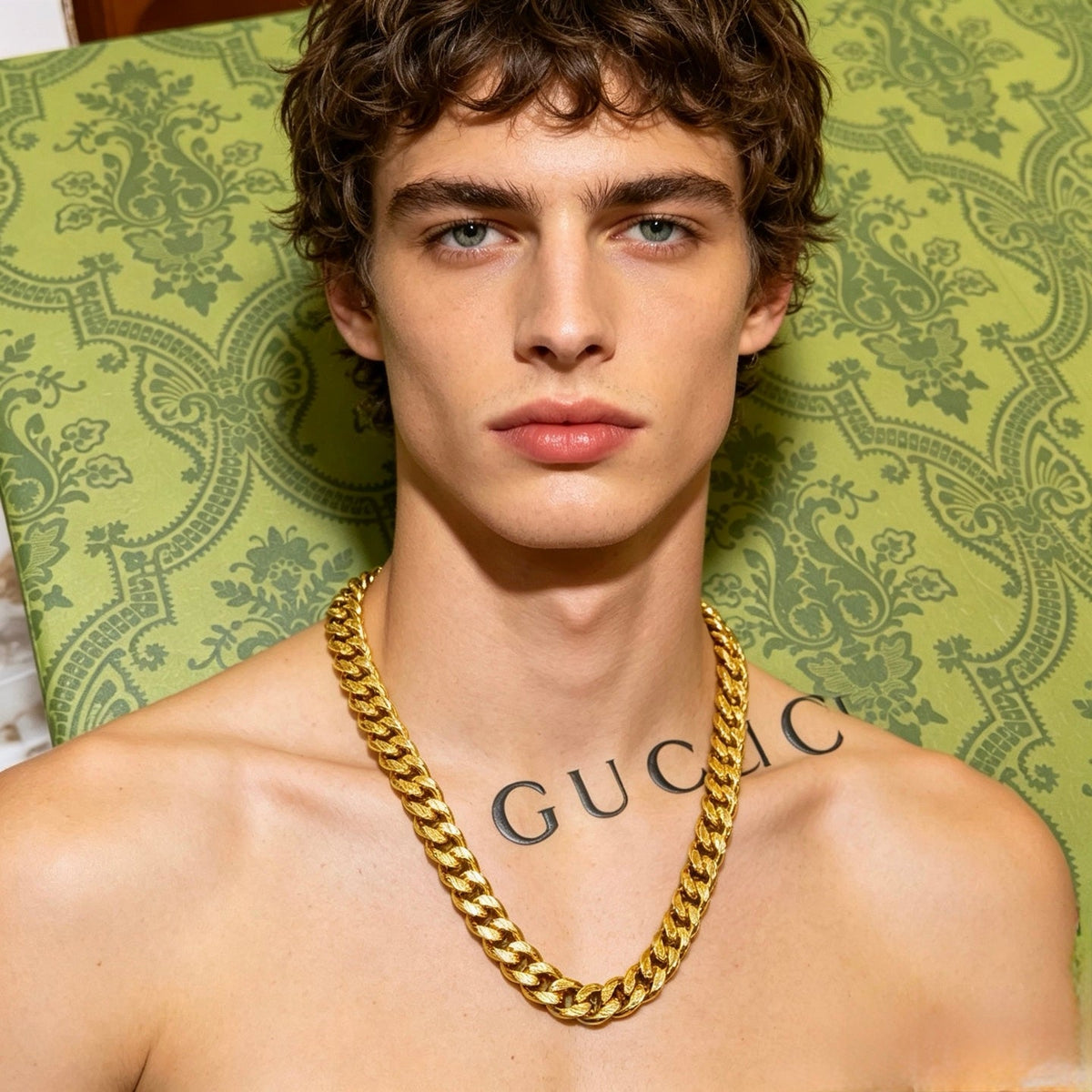 Gucci Anger Forest Chain Distressed Necklace – Style 118 - image 6