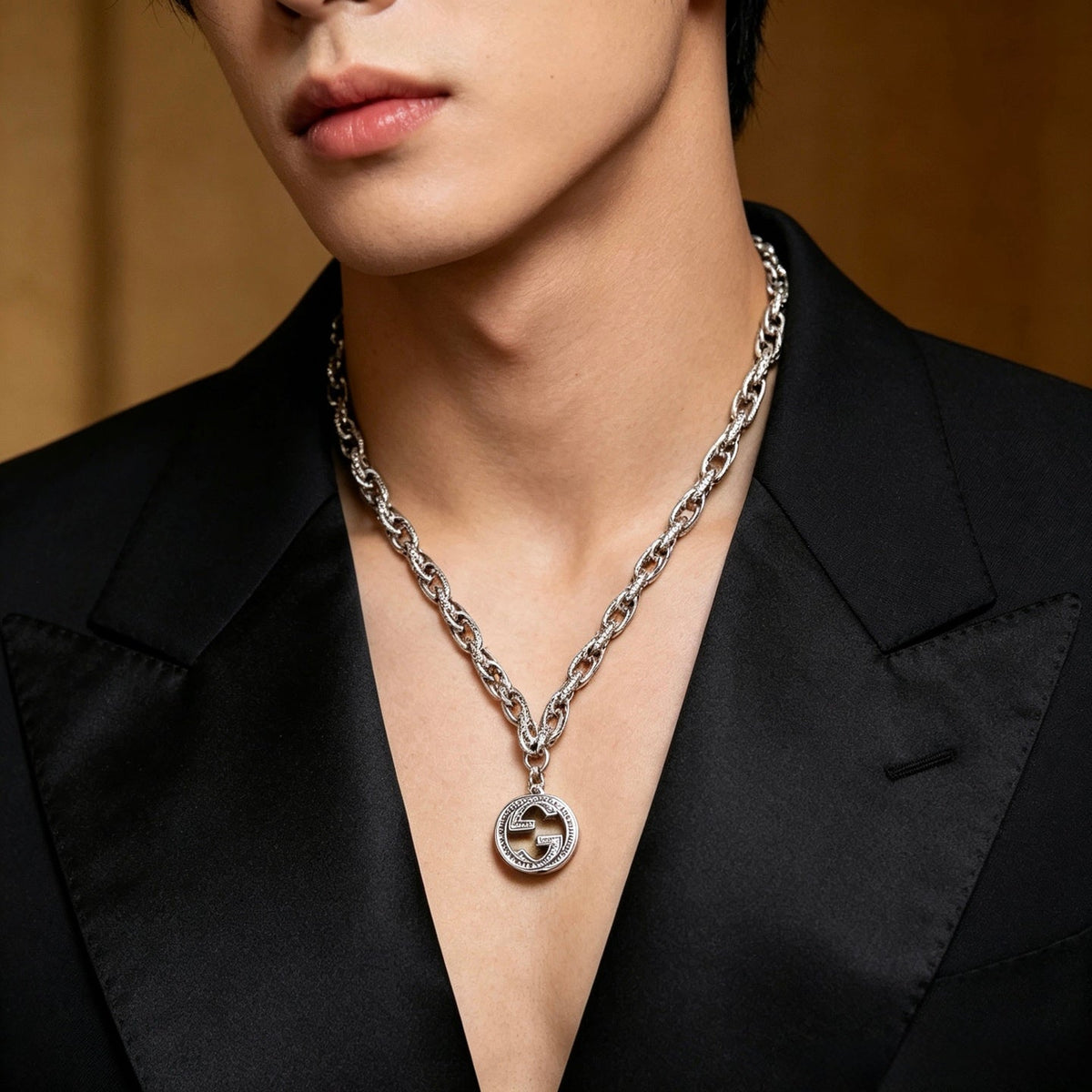 Gucci Anger Forest Chain Distressed Vintage Silver-Tone Necklace – Style 36 - image 3