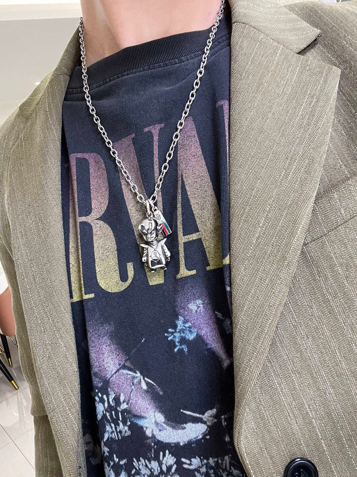 Gucci Anger Forest Chain Distressed Vintage-Inspired Necklace – Style 68 - image 3