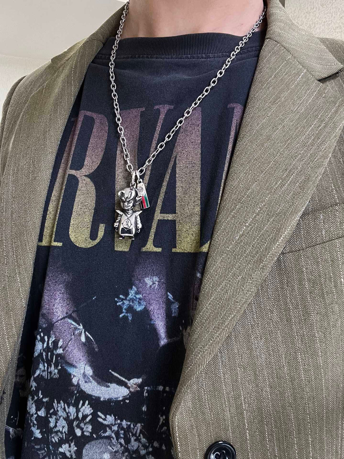 Gucci Anger Forest Chain Distressed Vintage-Inspired Necklace – Style 68 - image 6