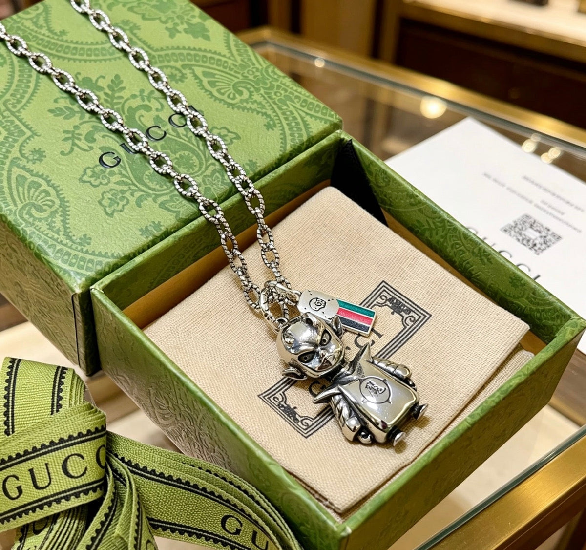 Gucci Anger Forest Chain Distressed Vintage-Inspired Necklace – Style 68 - image 5