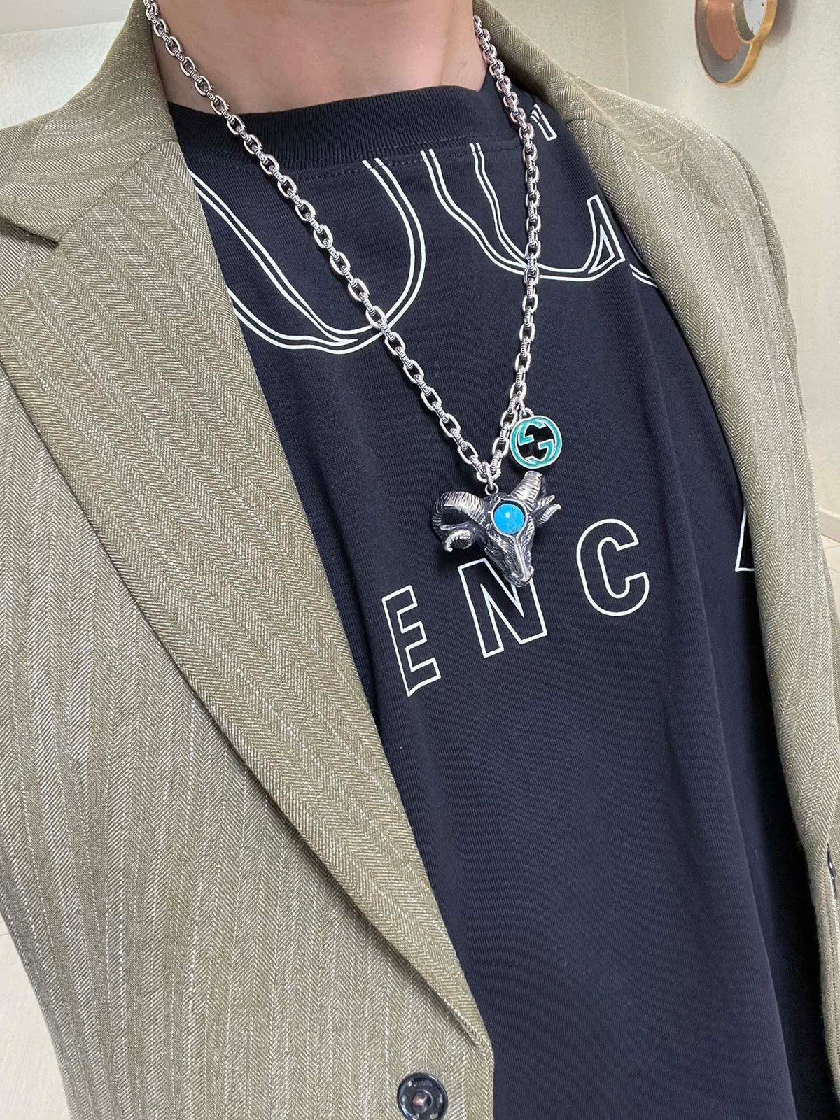 Gucci Anger Forest Chain Distressed Necklace – Style 146 - image 6