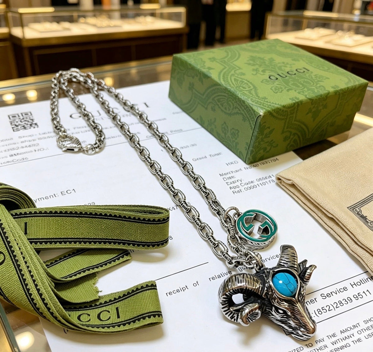 Gucci Anger Forest Chain Distressed Necklace – Style 146 - image 2