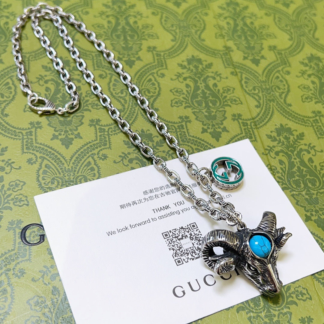 Gucci Anger Forest Chain Distressed Necklace – Style 146 - image 8