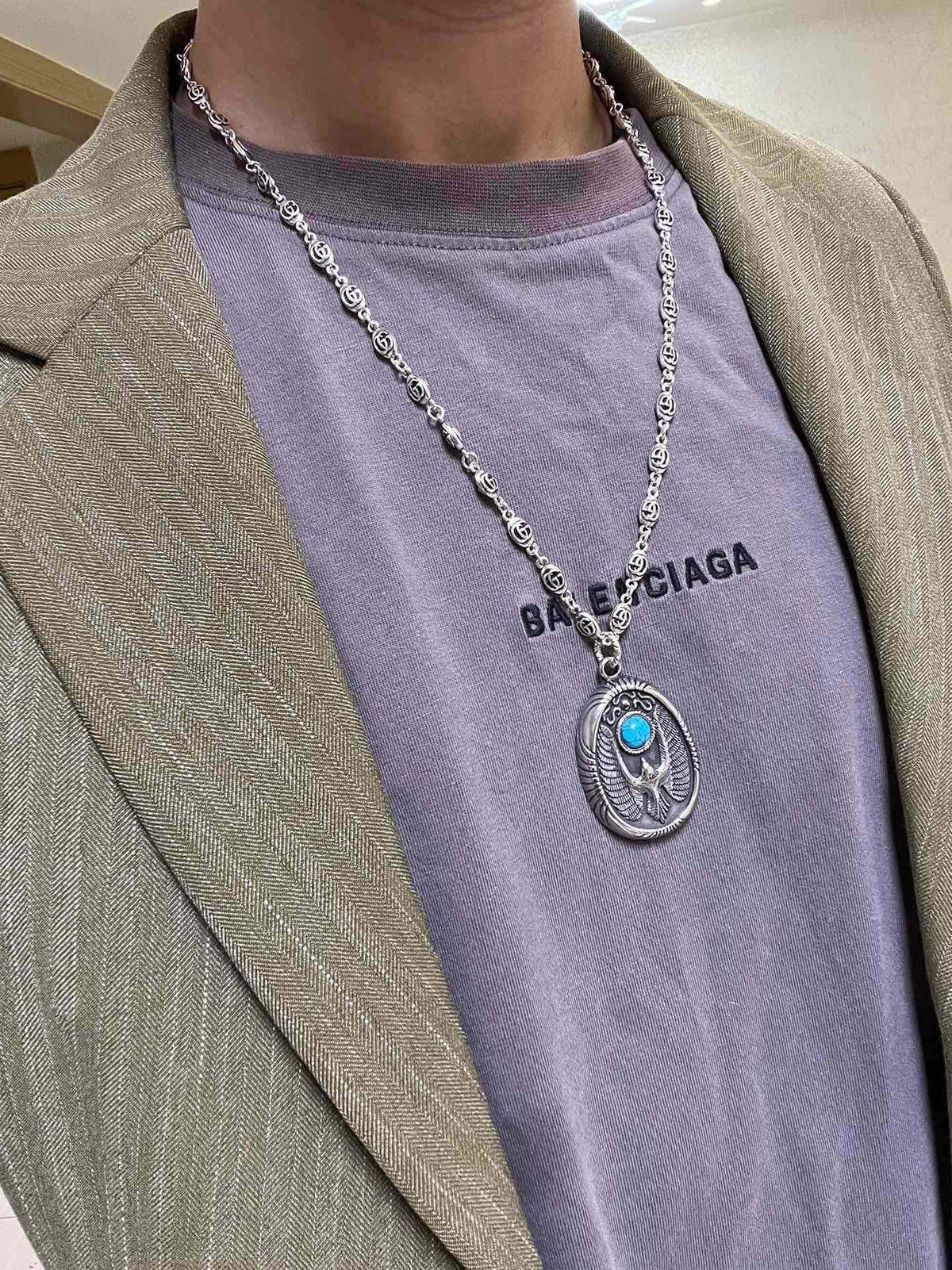 Gucci Anger Forest Chain Distressed Necklace – Style 145 - image 4