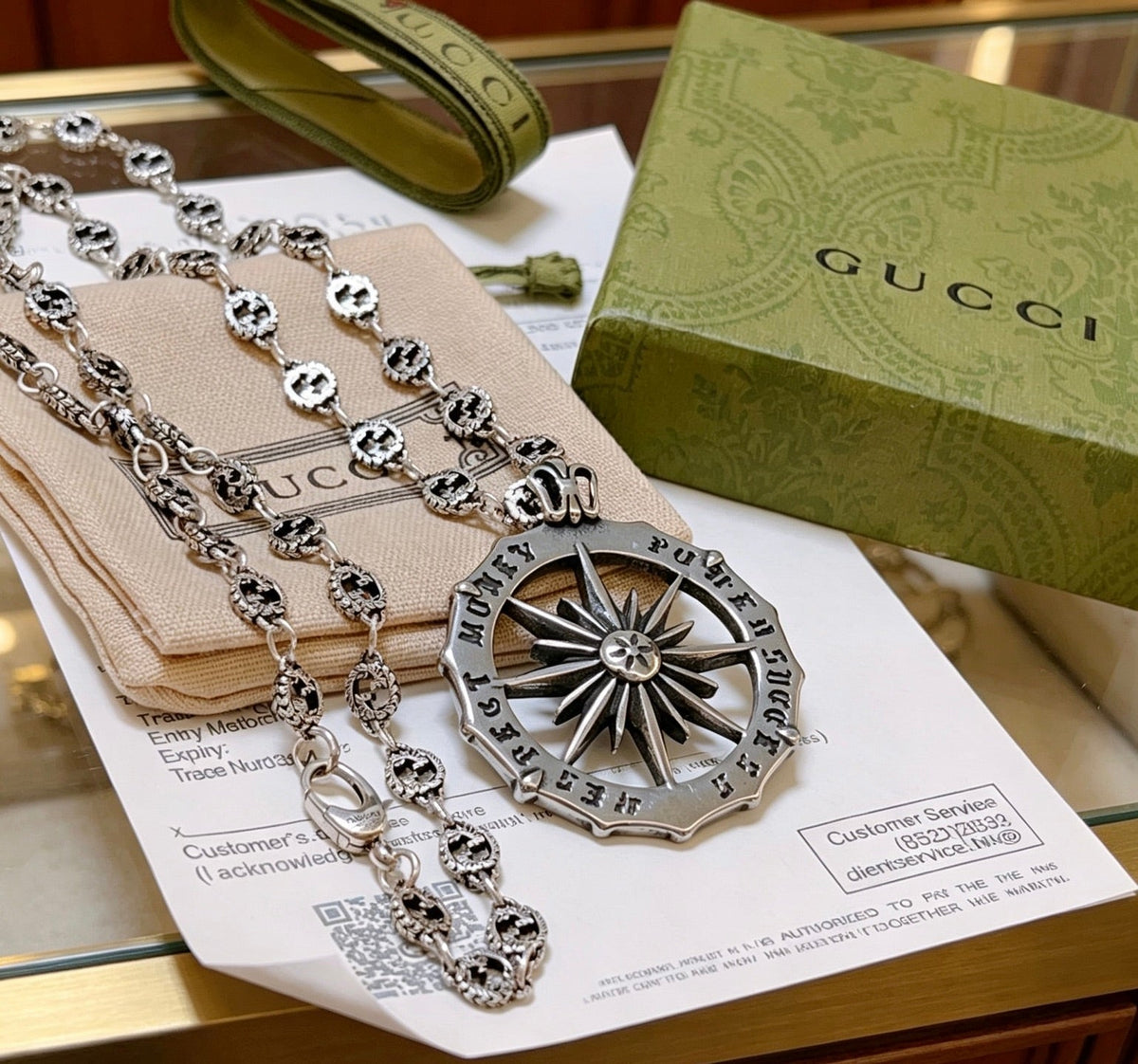 Gucci Anger Forest Chain Distressed Necklace – Style 144 - image 8