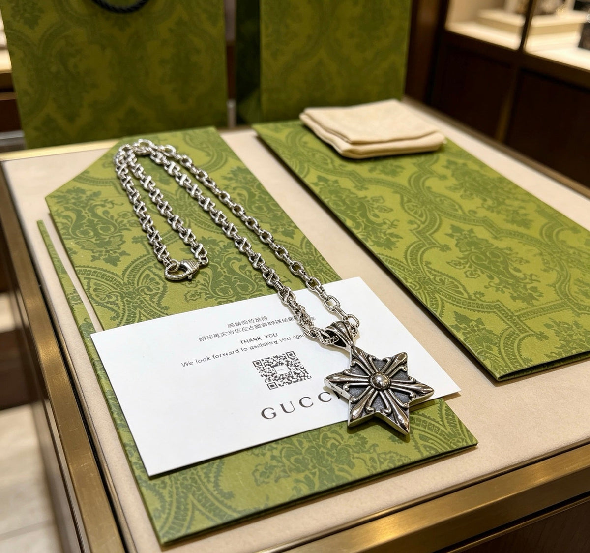 Gucci Anger Forest Chain Distressed Necklace – Style 91 - image 4