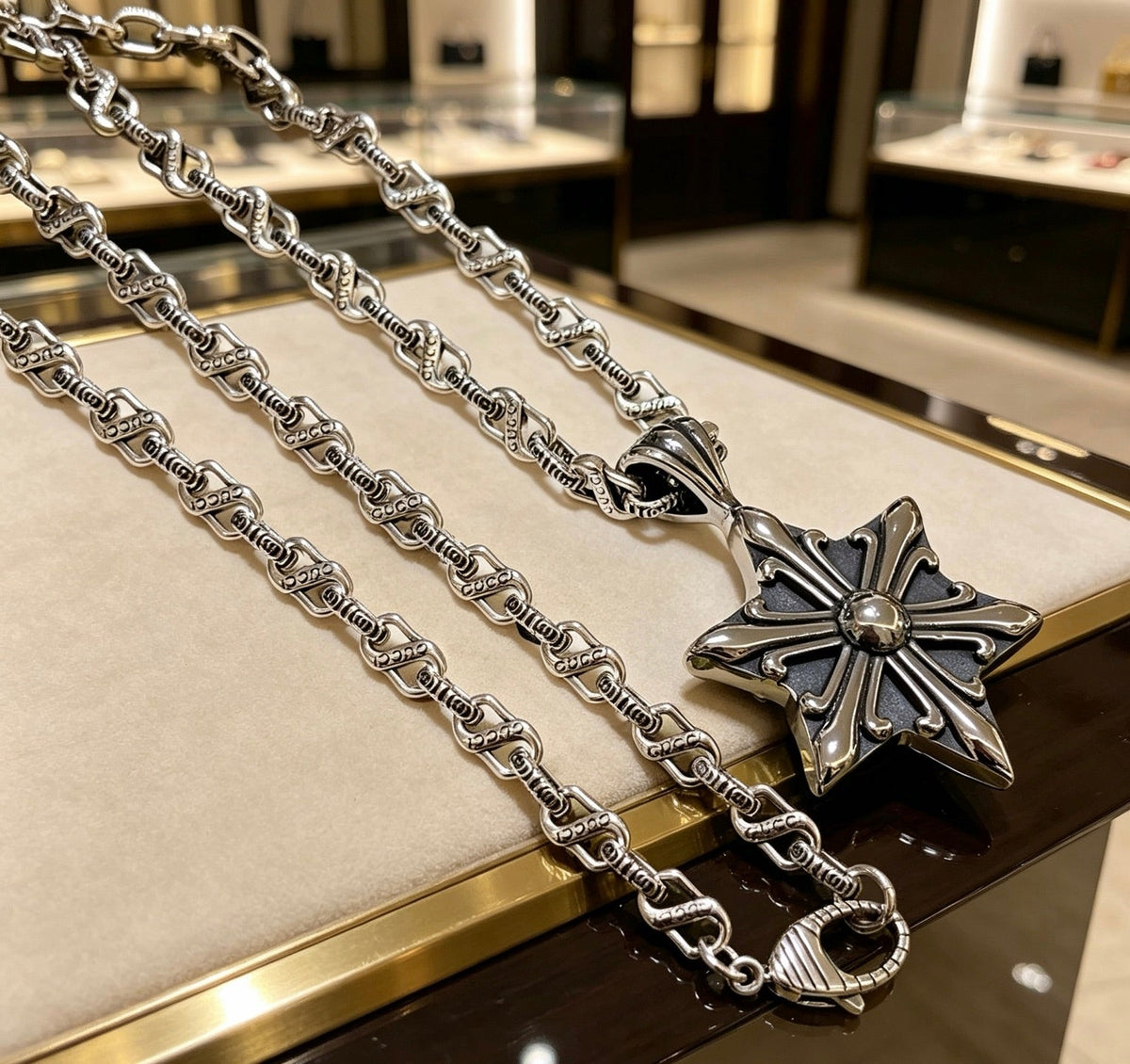Gucci Anger Forest Chain Distressed Necklace – Style 91 - image 5