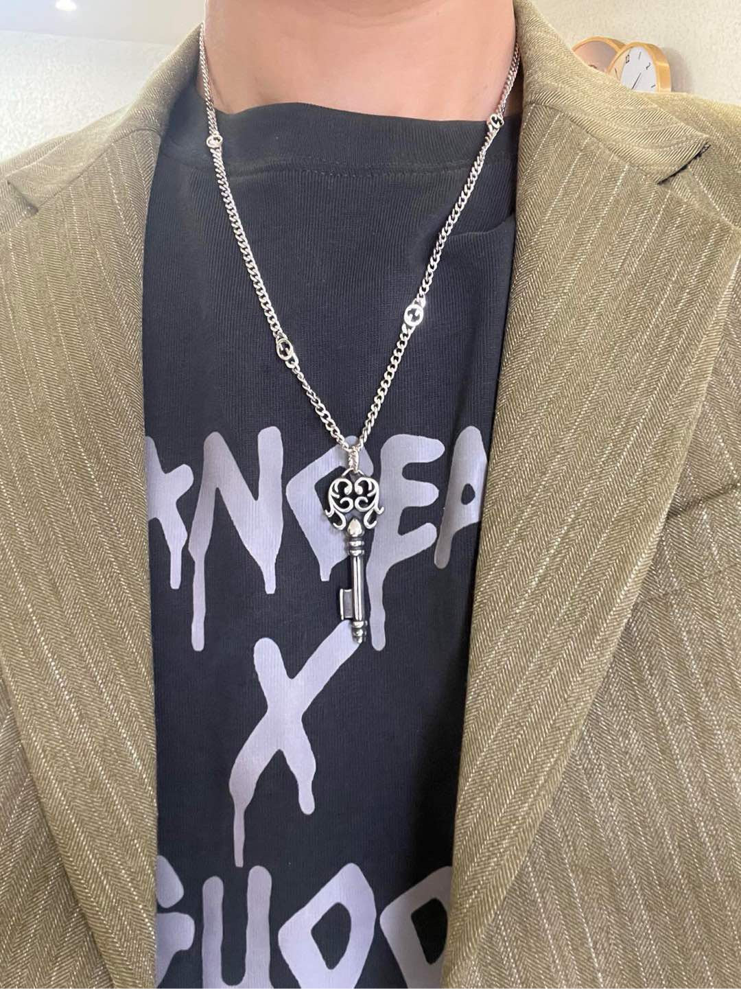 Gucci Anger Forest Chain Distressed Vintage-Inspired Necklace – Style 58 - image 6
