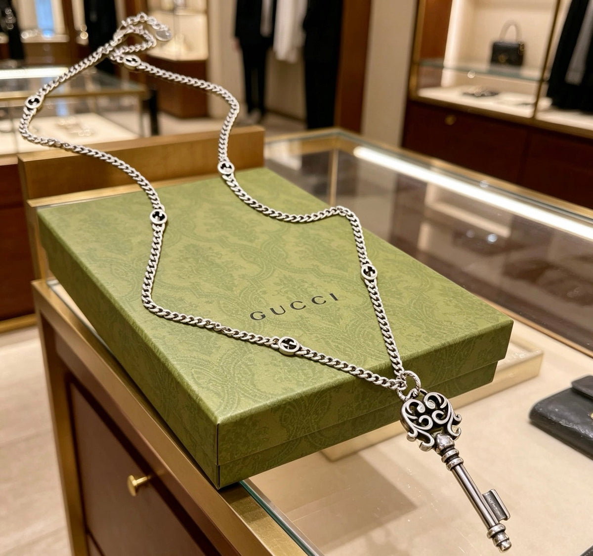 Gucci Anger Forest Chain Distressed Vintage-Inspired Necklace – Style 58 - image 8