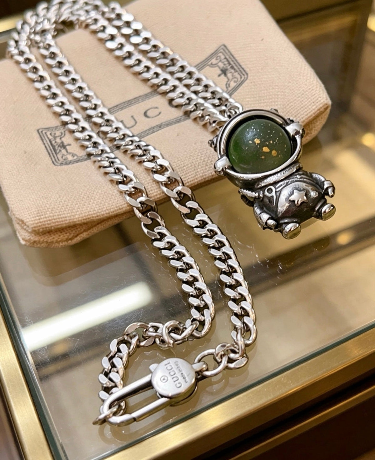Gucci Anger Forest Chain Distressed Necklace – Style 121 - image 3