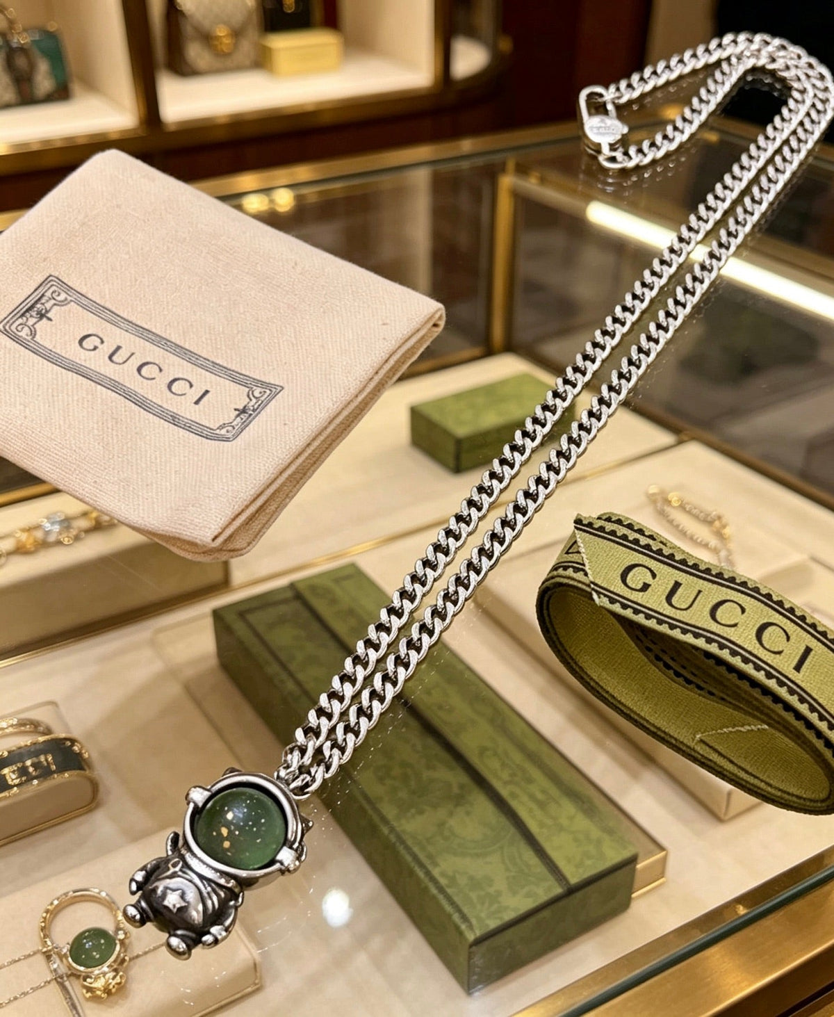 Gucci Anger Forest Chain Distressed Necklace – Style 121 - image 5