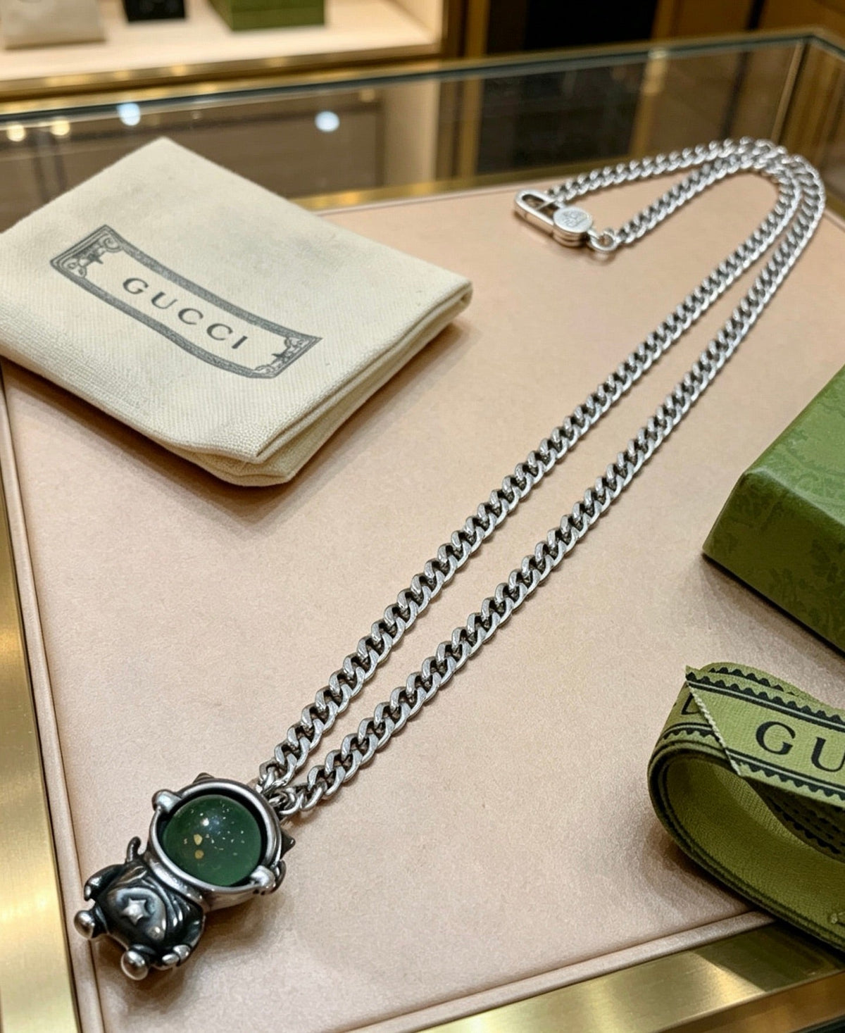 Gucci Anger Forest Chain Distressed Necklace – Style 121 - image 7