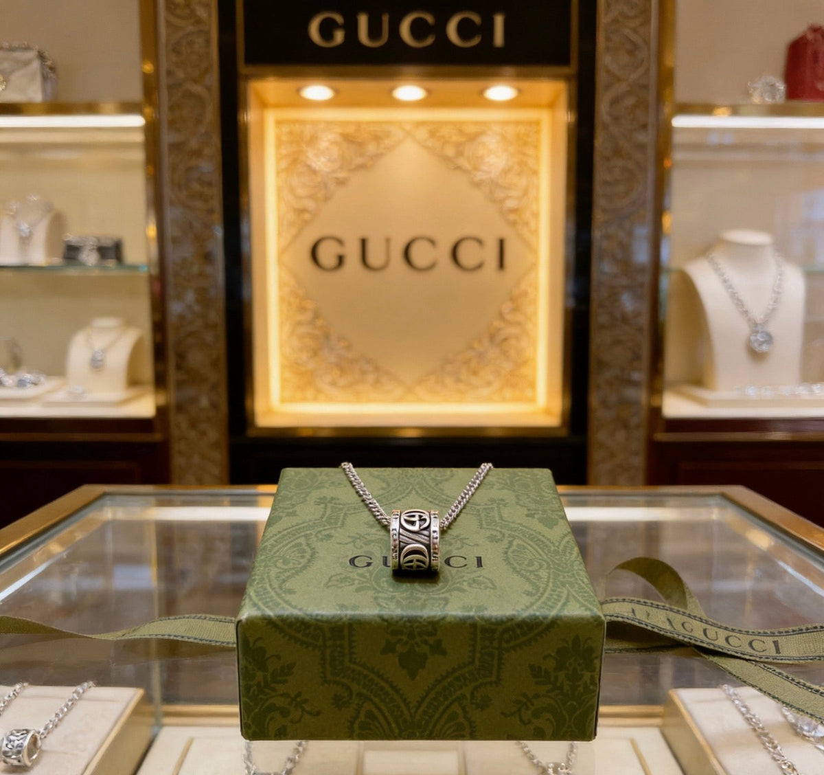 Gucci Anger Forest Chain Distressed Necklace – Style 120 - image 8