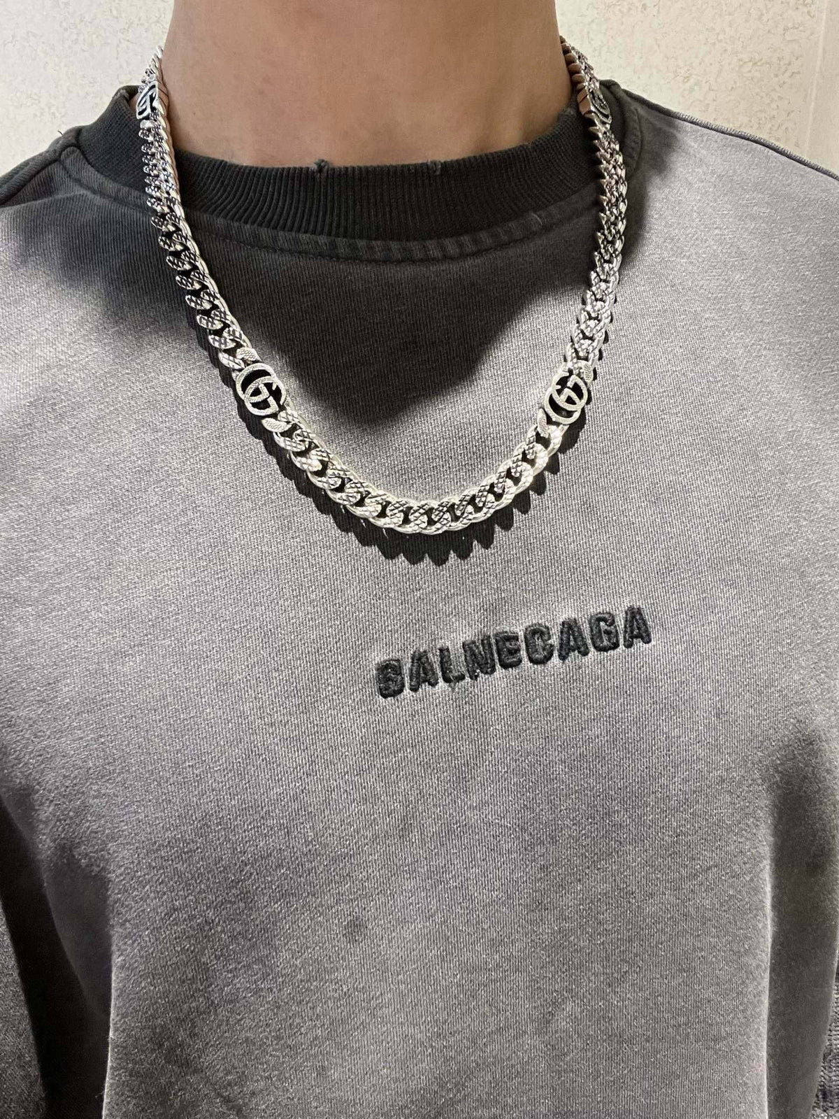Gucci Anger Forest Chain Distressed Vintage-Inspired Necklace – Style 57 - image 3