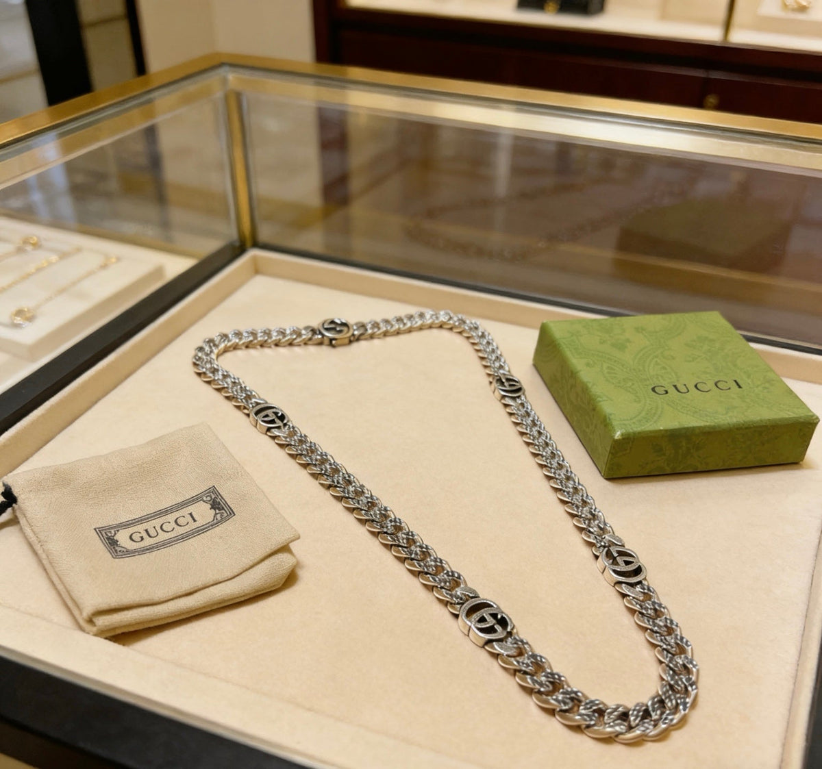 Gucci Anger Forest Chain Distressed Vintage-Inspired Necklace – Style 57 - image 4