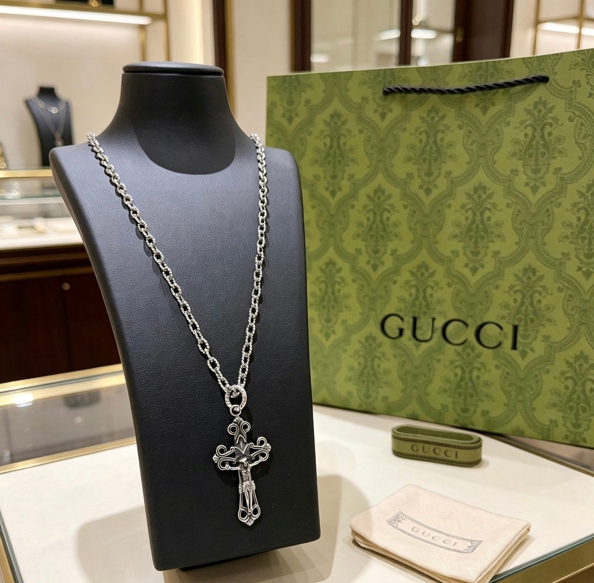Gucci Anger Forest Chain Distressed Necklace – Style 119 - image 2