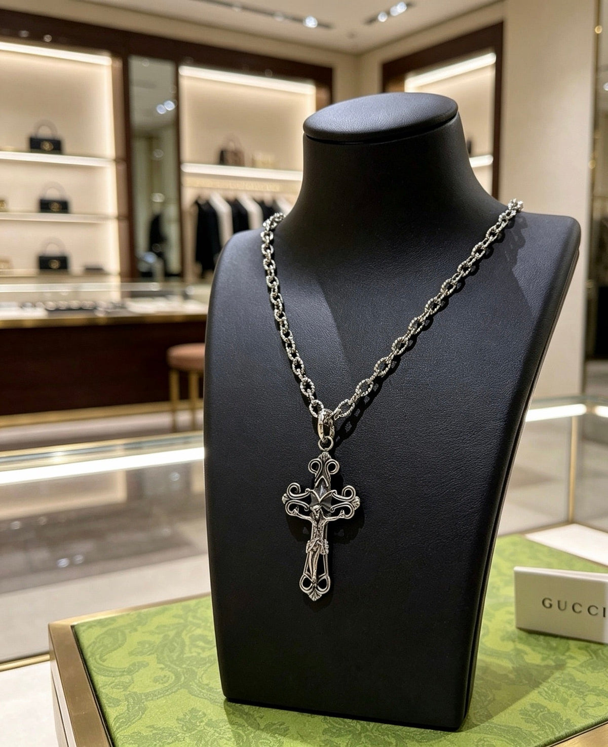 Gucci Anger Forest Chain Distressed Necklace – Style 119 - image 4
