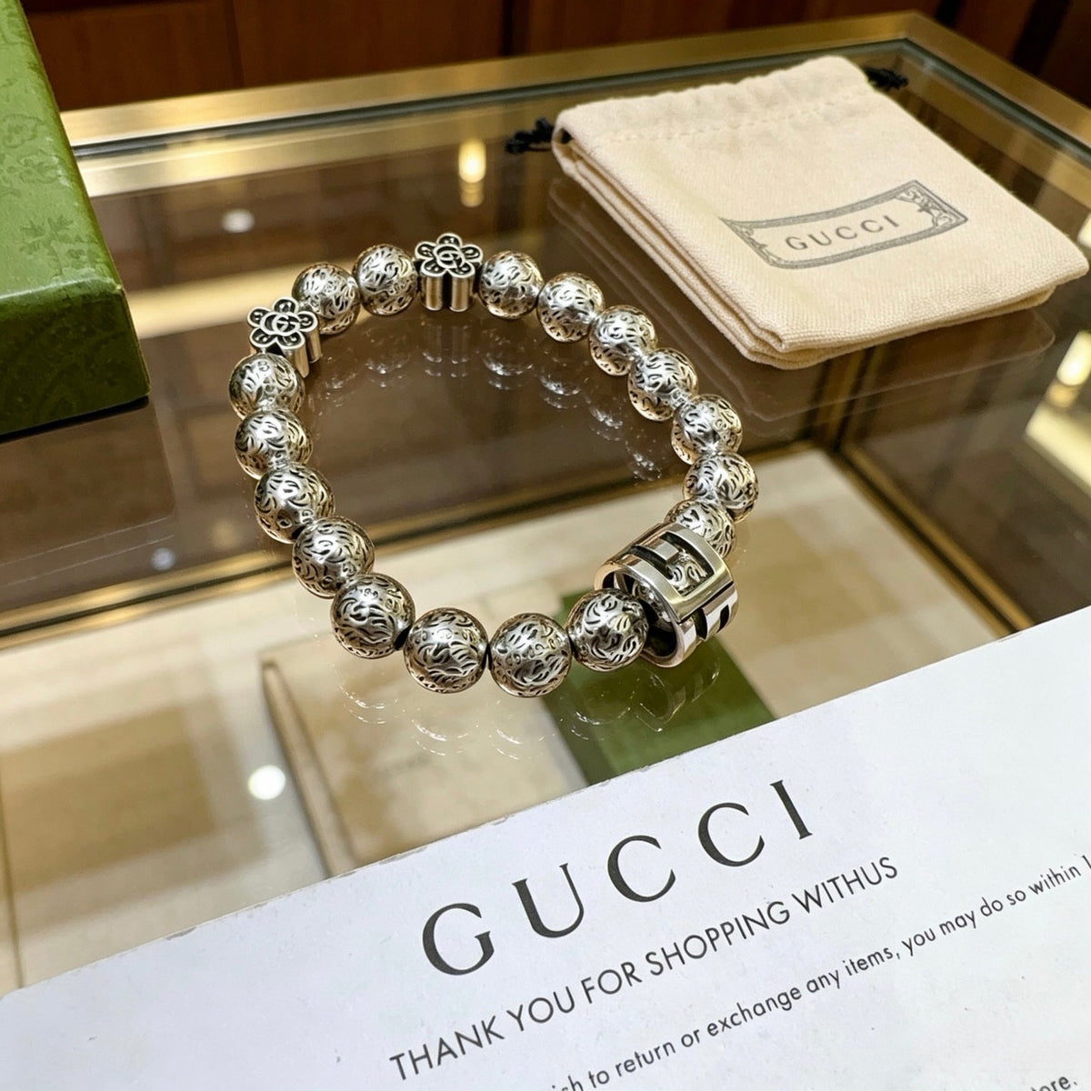 Gucci Anger Forest Distressed Vintage-Inspired Unisex Bracelet – Style 03 - image 4
