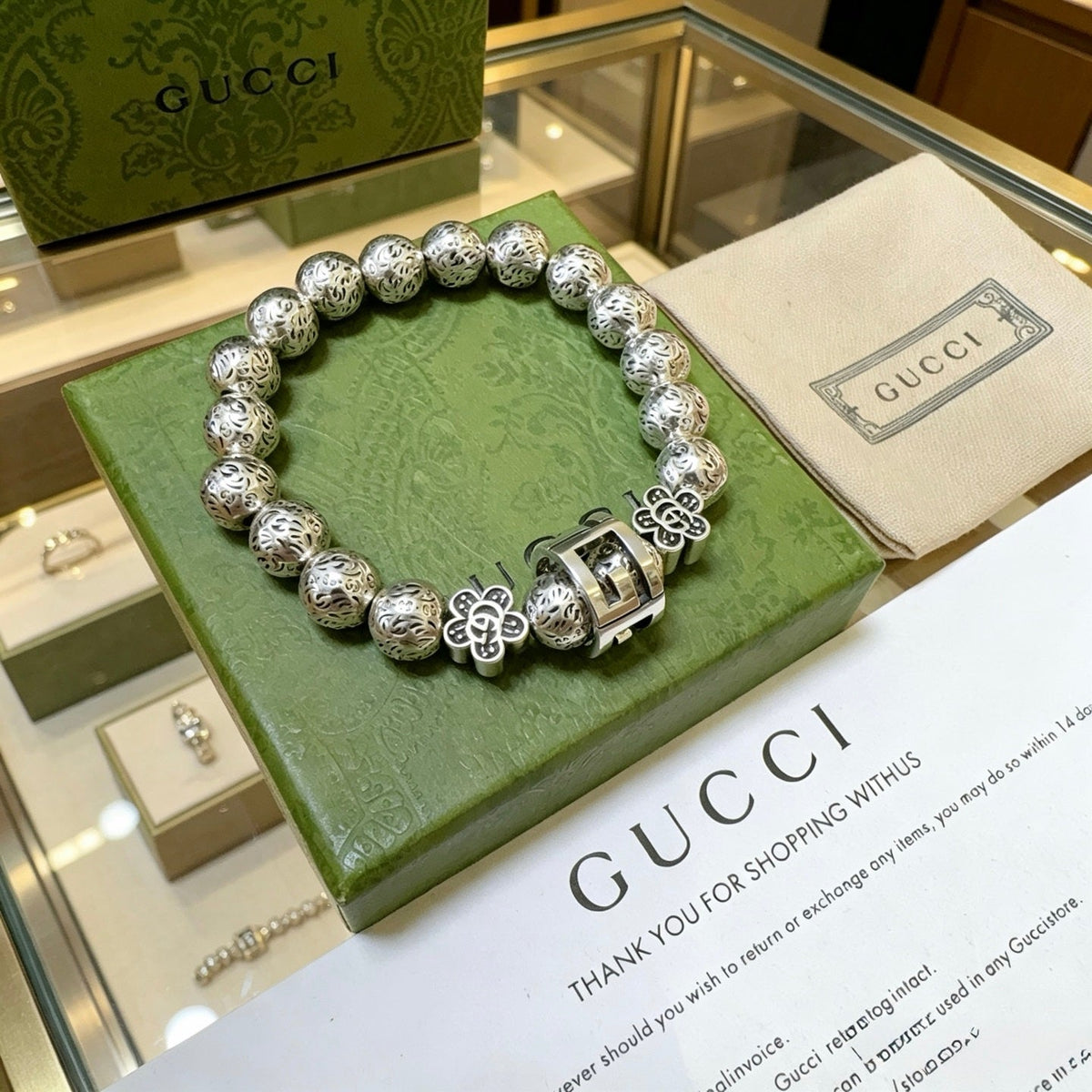 Gucci Anger Forest Distressed Vintage-Inspired Unisex Bracelet – Style 04 - image 2