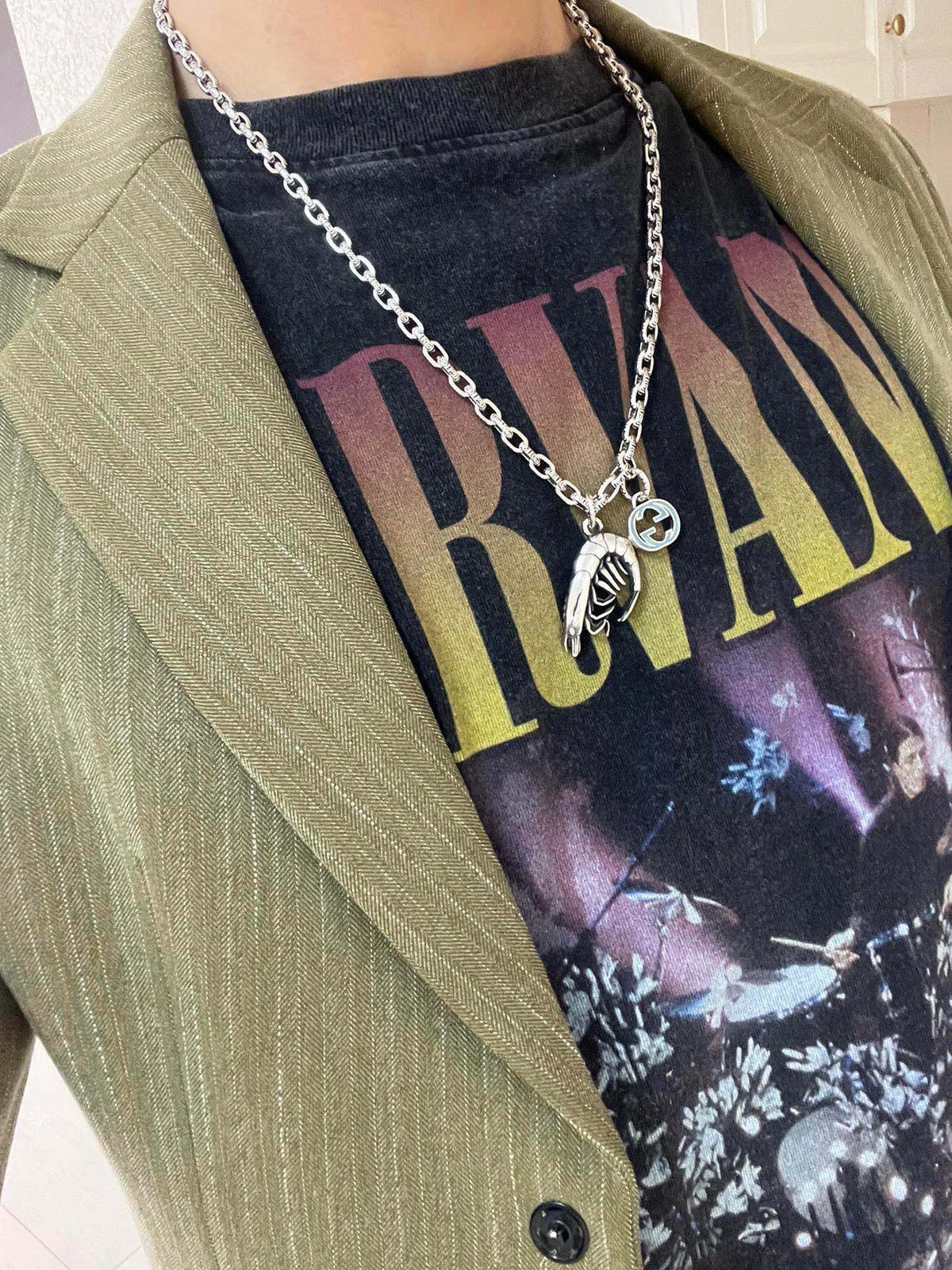 Gucci Anger Forest Chain Distressed Vintage-Inspired Pendant – Style 07 - image 8
